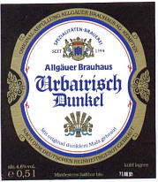 Allg�uer Brauhaus Urbairisch Dunkel