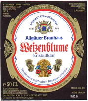 Allg�uer Brauhaus Weizenblume kristallklar