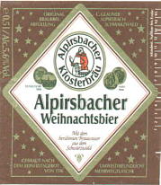 Alpirsbacher Weihnachtsbier 1990