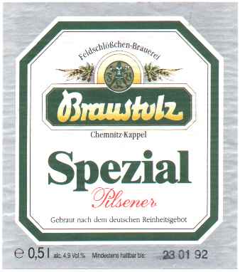 Braustolz Spezial Pilsener 1991
