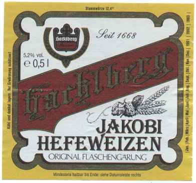 Hacklberg Jakobi Hefeweizen 1991