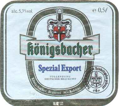 K�nigsbacher Spezial Export 1992