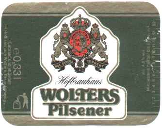 Wolters Pilsener 0,33 l 1990