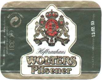 Wolters Pilsener 0,33 l 1992